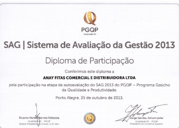 Diploma de Participação do SAG