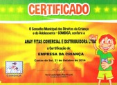 Certificado - EMPRESA DA CRIANÇA